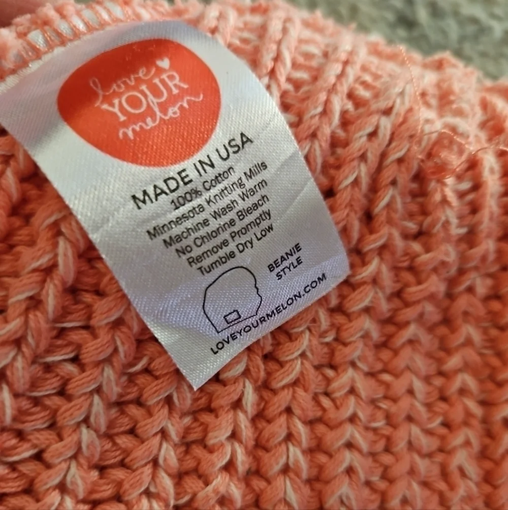 Love Your Melon Pink Knit Cute And Cozy Warm Winter Beanie